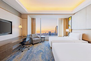 Minibar, in-room safe, desk, laptop workspace - Shangri-La Songbei, Harbin (Harbin)