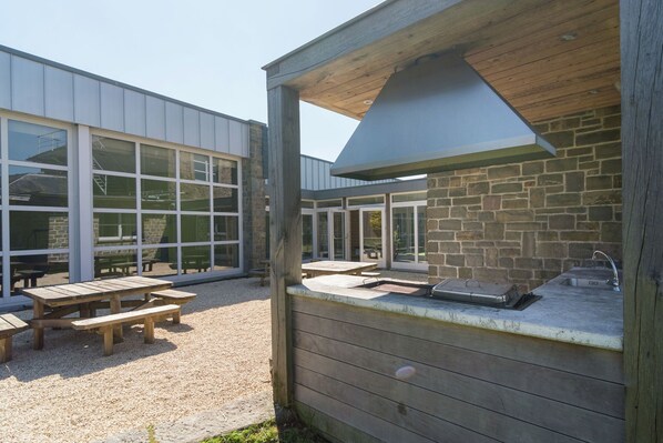 Outdoor dining - Group Cottage in Sourbrodt (Sourbrodt)