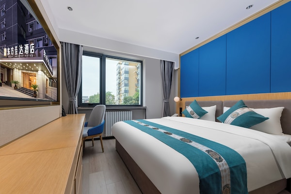 Memory-foam beds, desk, blackout curtains, soundproofing