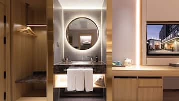 Family Triple Room, Multiple Beds, Non Smoking | Living area | 65-inch LCD TV with cable channels, TV, smart speakers