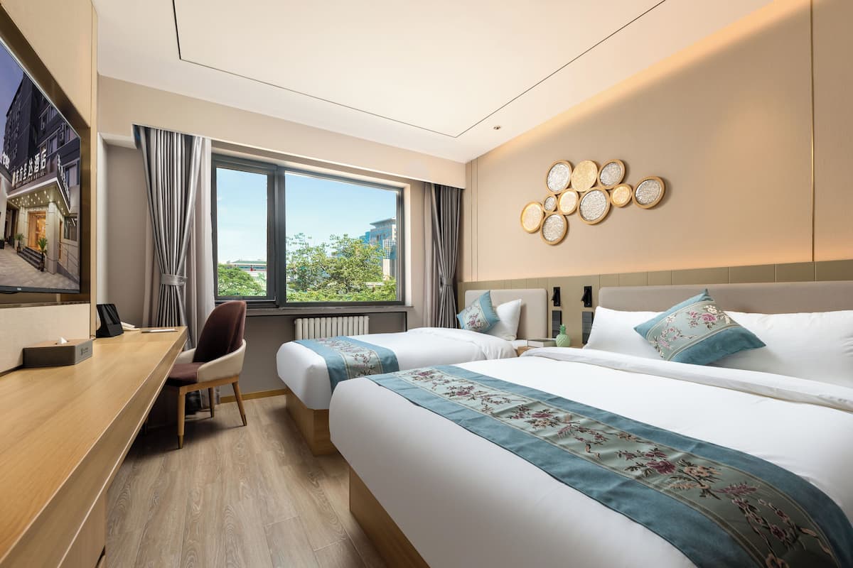 Family Triple Room, Multiple Beds, Non Smoking | Memory foam beds, desk, blackout drapes, soundproofing