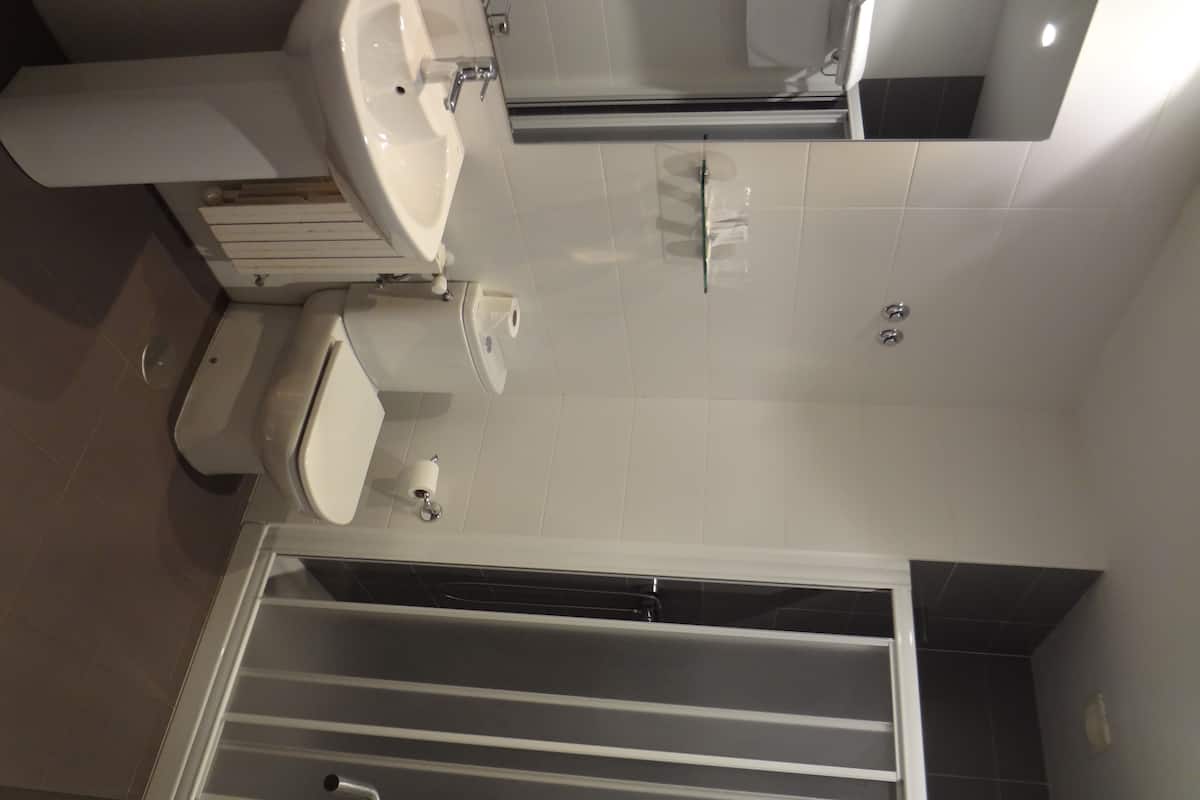 basic twin room, 2 single beds | bathroom | free toiletries, hair dryer, towels