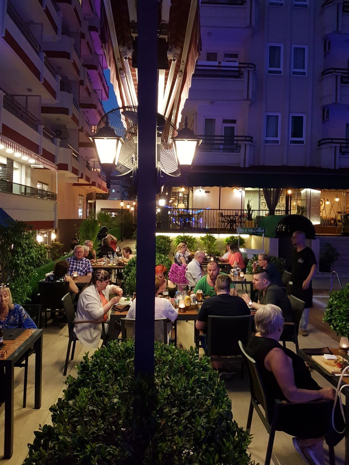 breakfast, lunch, dinner served; international cuisine