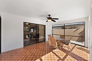 Terrace/patio - Avanti Vacation Rental, Relaxing 3-BR Retreat with Private Pool Minutes from Vanderbilt Beach and Delnor-Wiggins State Park. Enjoy Southern Exposure, BBQ Area, and Pet-Friendly Comfort (Naples)