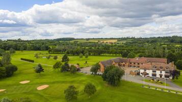 Enjoy a round of golf on our well-maintained course with scenic views of the surrounding landscape.