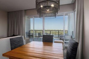 Suite, 1 King Bed, Lake View (Balcony) | Frette Italian sheets, premium bedding, in-room safe, desk - The Stella Hotel, Autograph Collection (Bryan)