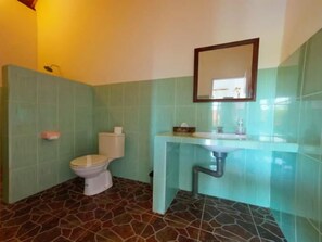 Standardzimmer | Badezimmer | Dusche, Handtücher