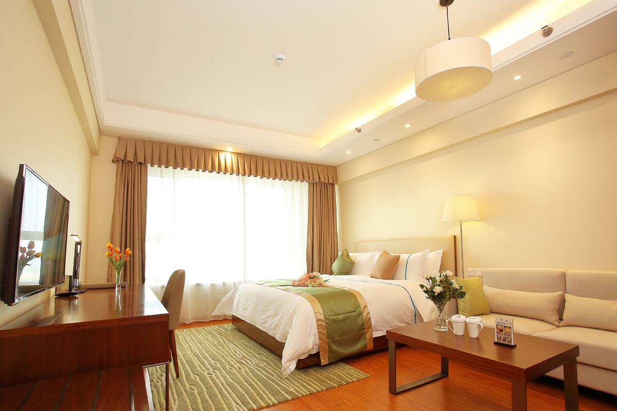 สแตนดาร์ดอพาร์ทเมนท์ | ผ้านวมขนเป็ด, มินิบาร์, ตู้นิรภัยในห้องพัก, โต๊ะทำงาน