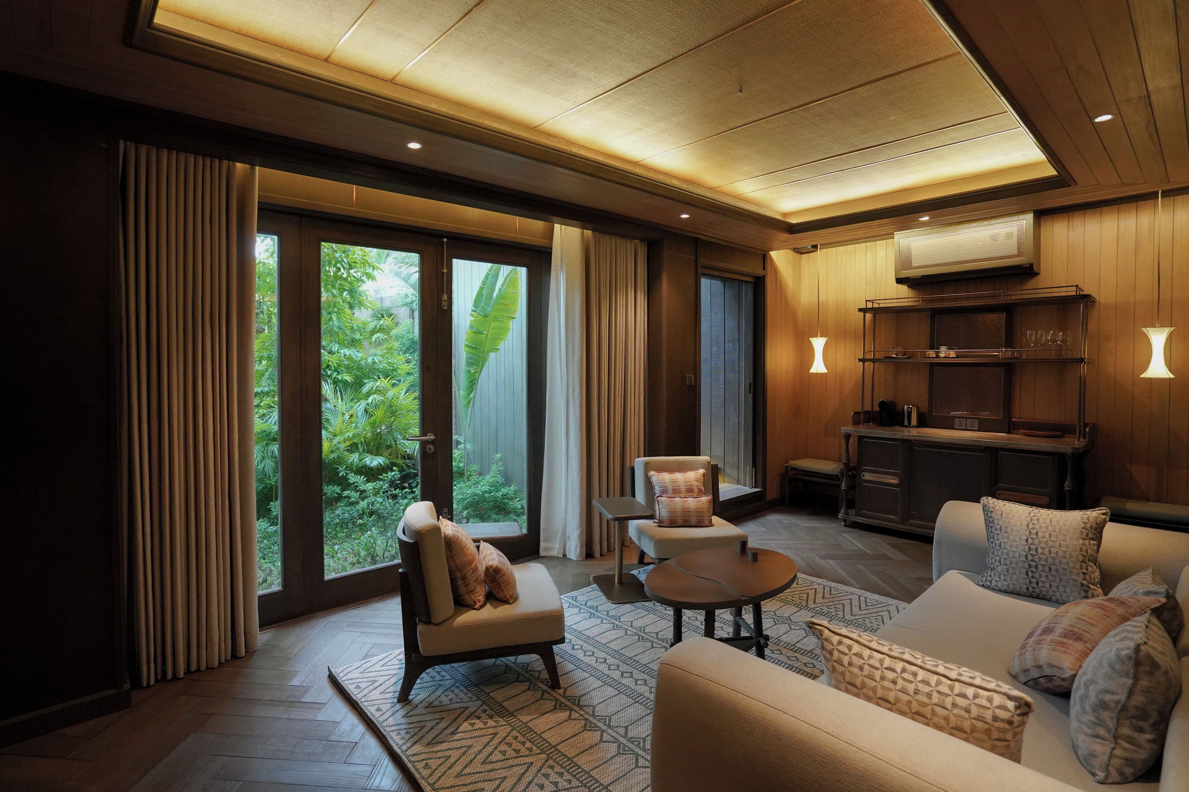 bay view duplex pool villa | minibar, in-room safe, individually decorated, desk