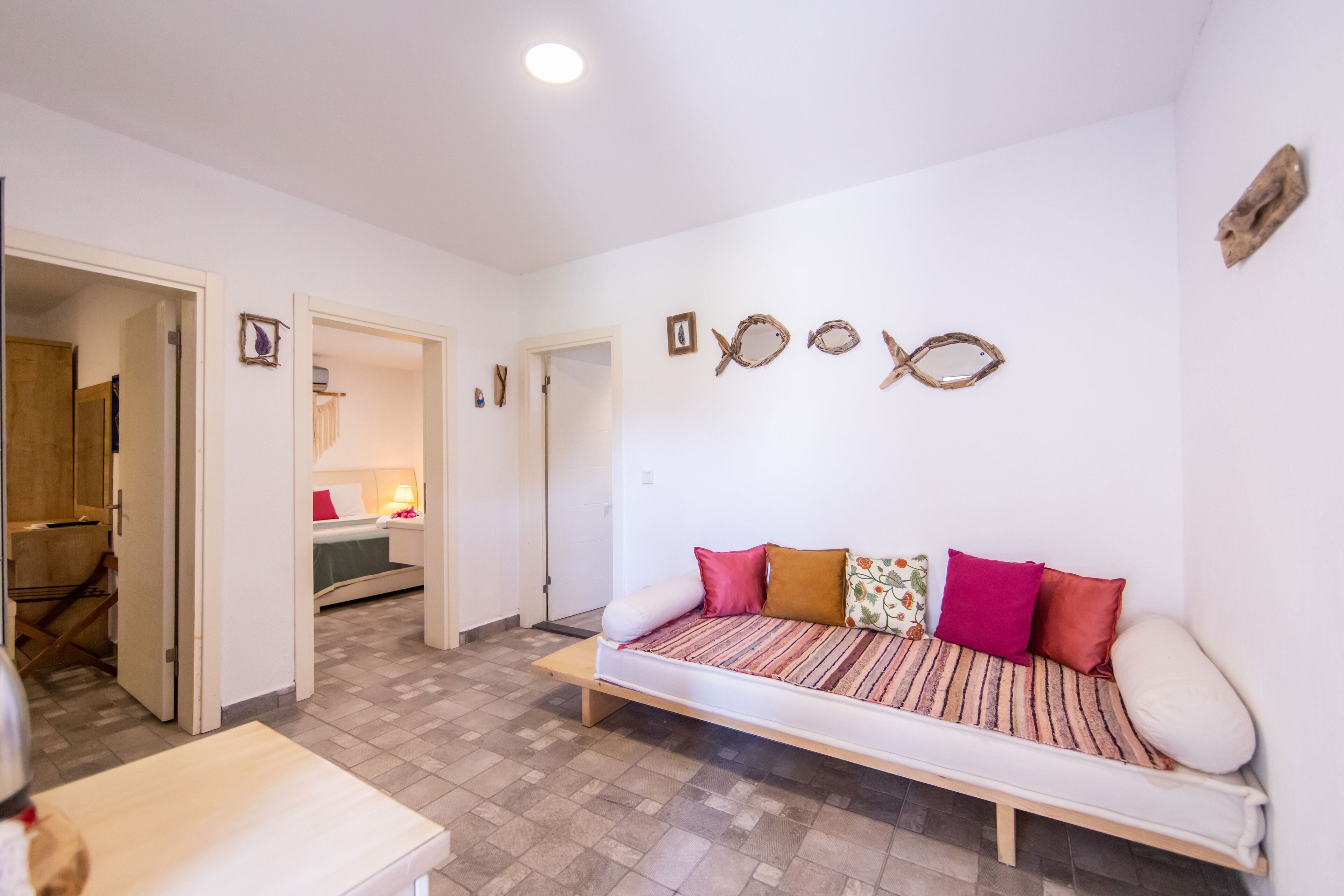 family quadruple room | living area | lcd tv