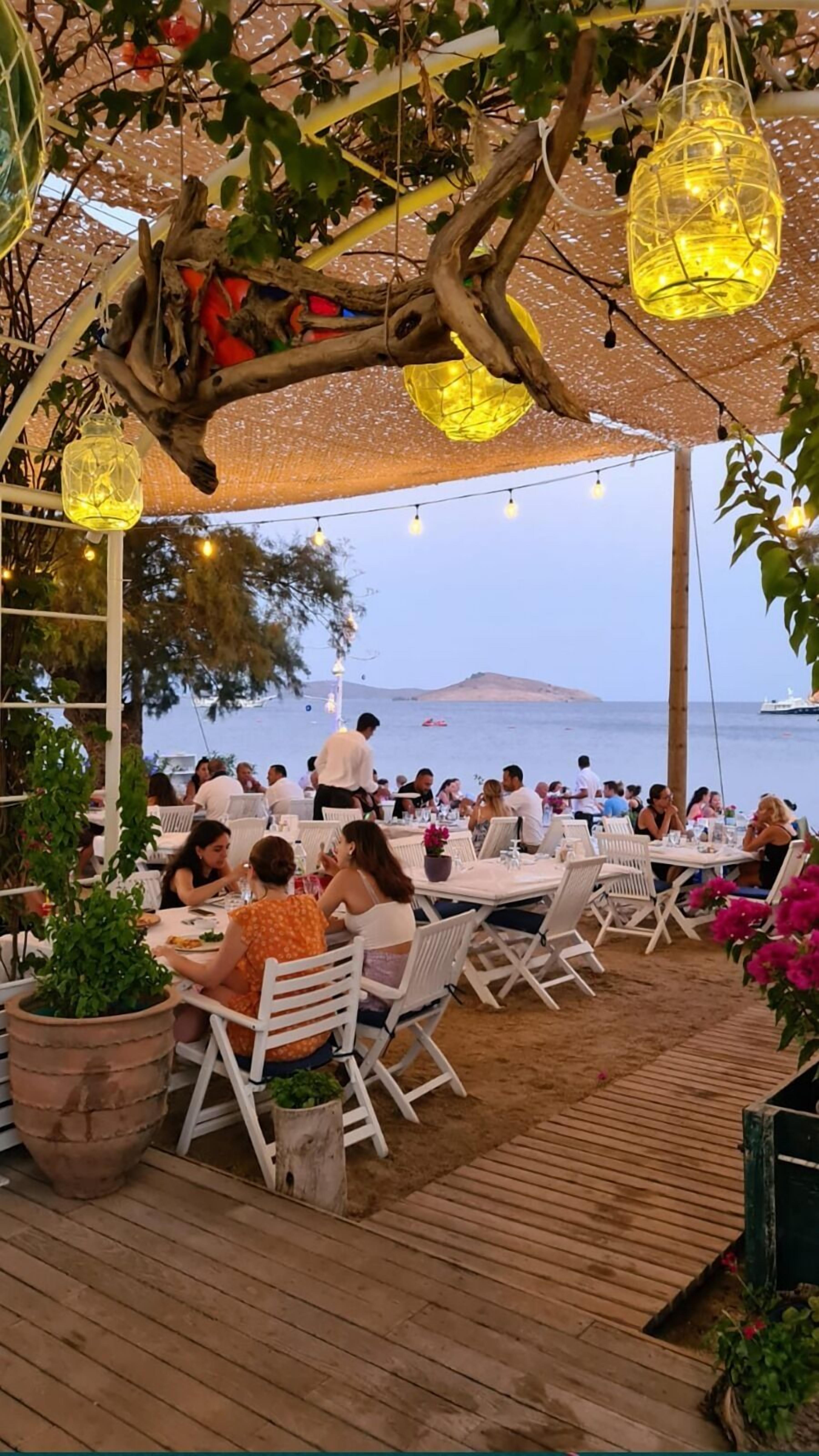 breakfast, lunch, dinner served; beach views