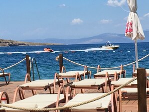 Privat strand och strandbarer
