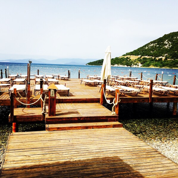 Playa privada y bar en la playa