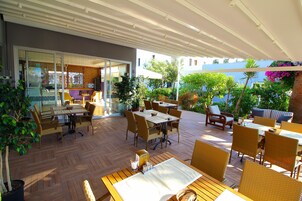 Outdoor banquet area