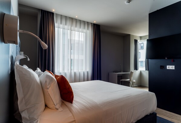 Minibar, in-room safe, desk, blackout curtains