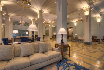 Hotel entrance and lobby at NOPSI Hotel, New Orleans