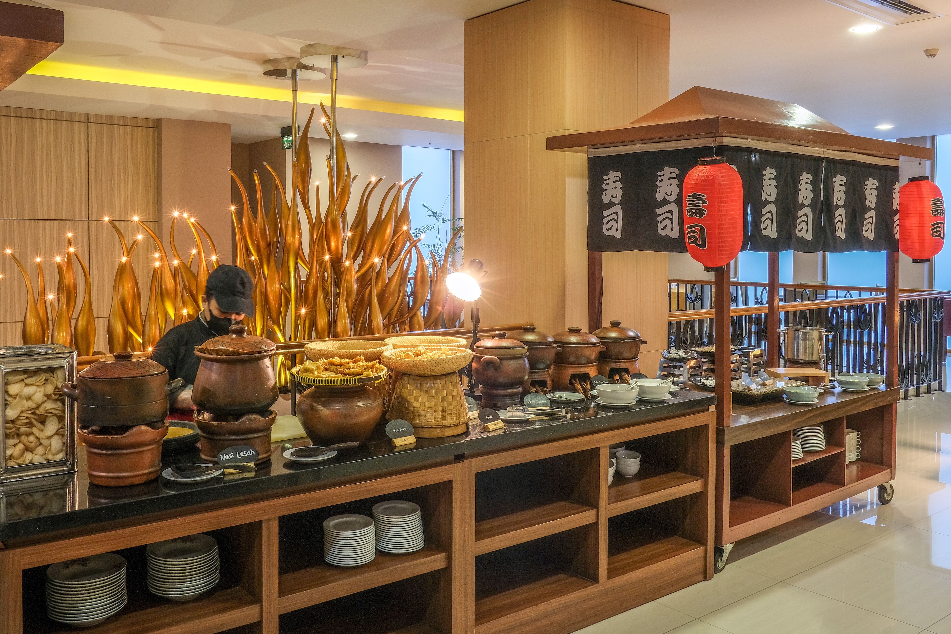 daily buffet breakfast (idr 140000 per person)