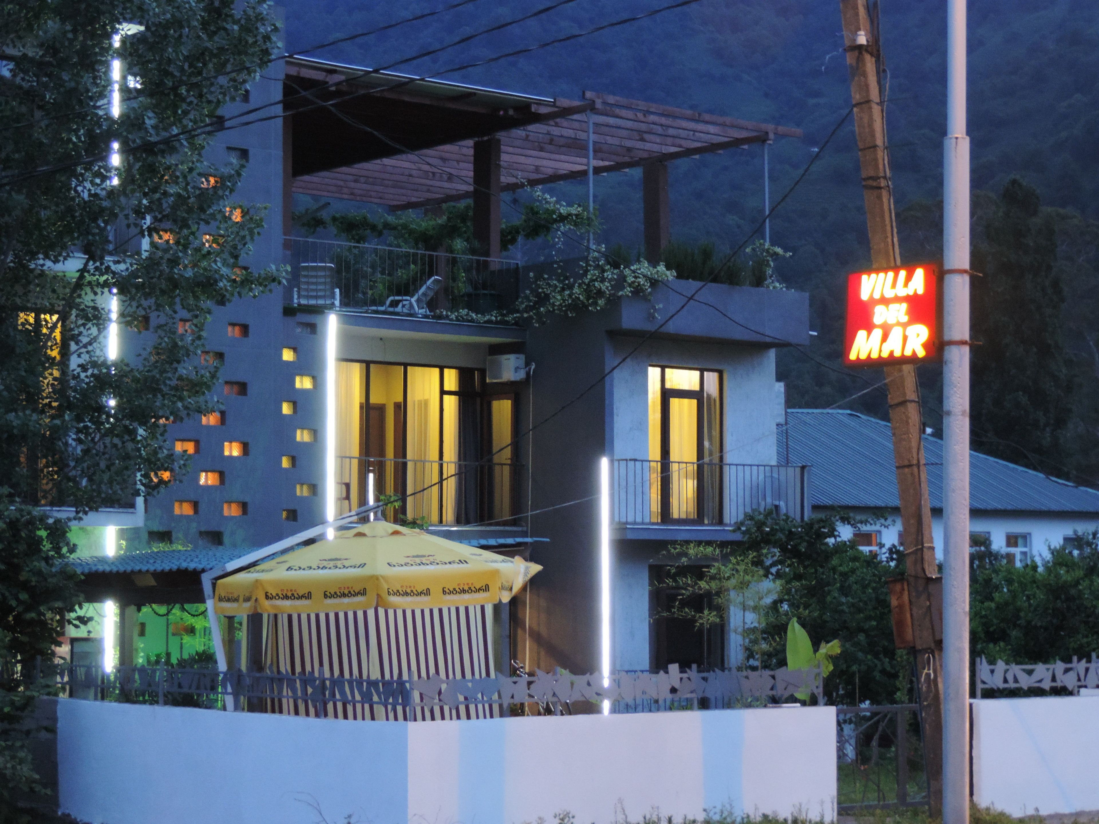 Front of property – evening/night