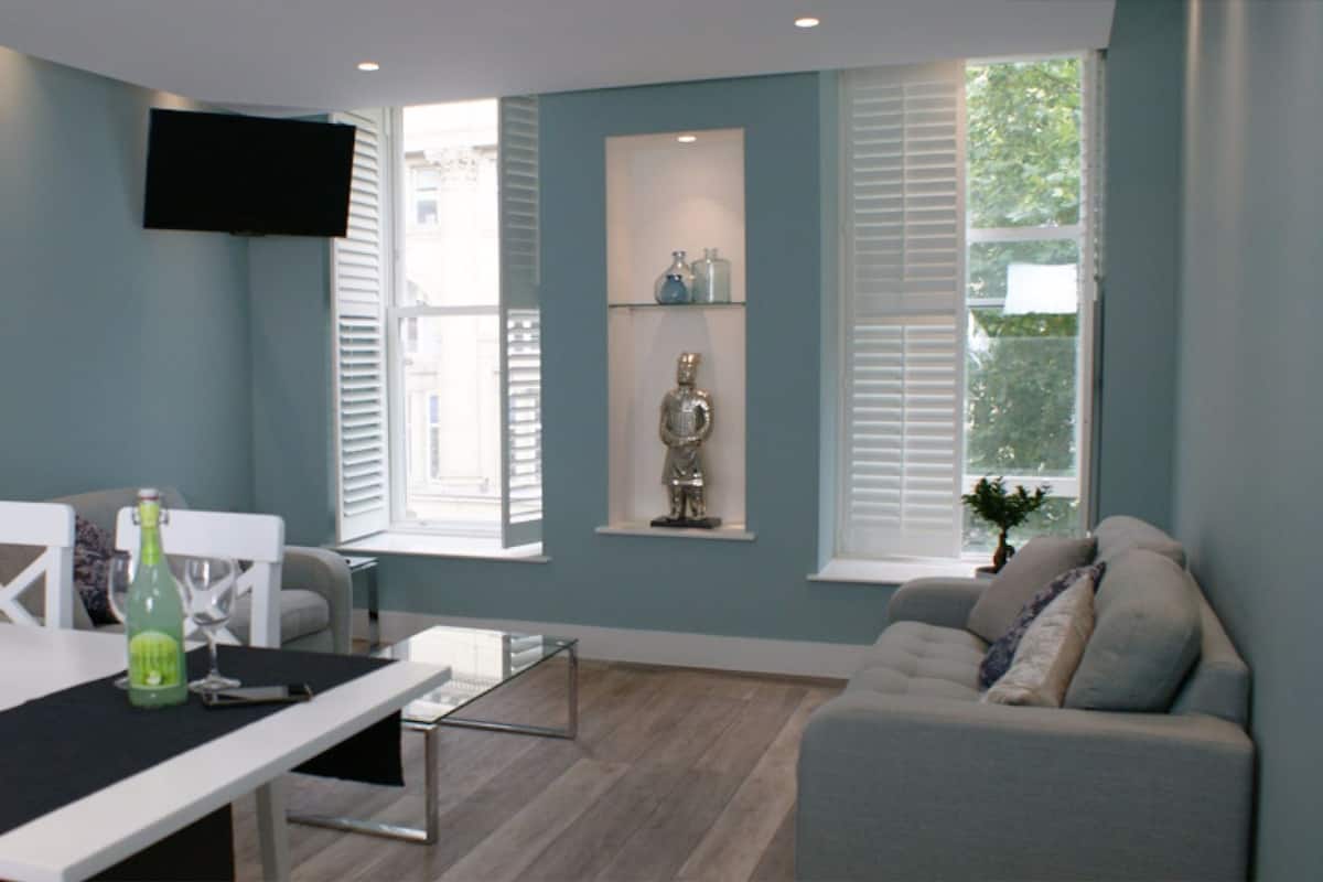 Luxury Apartment, 2 Bedrooms, City View (The Emerald) | Living area | 40-inch flat-screen TV with digital channels, TV, iPad