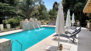 Outdoor treatment area, sauna, hot tub, body treatments, hydrotherapy