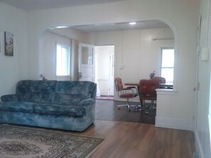 Standard House, 3 Bedrooms | Living area | Flat-screen TV, DVD player - Canora Home Rentals Holiday Cottage (Canora)