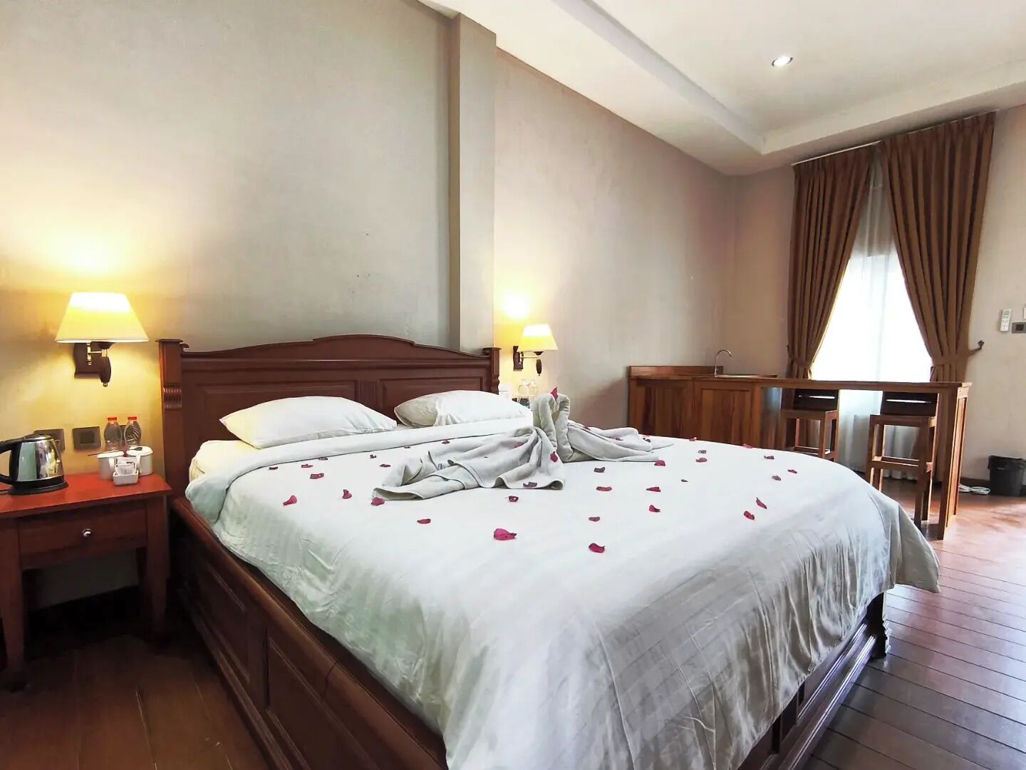 Villa Double Bed | Bàn, truy cập Internet không dây miễn phí, bộ trải giường 