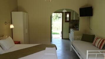 Studio Standar, 1 kamar tidur | 1 kamar tidur dan seprai premium