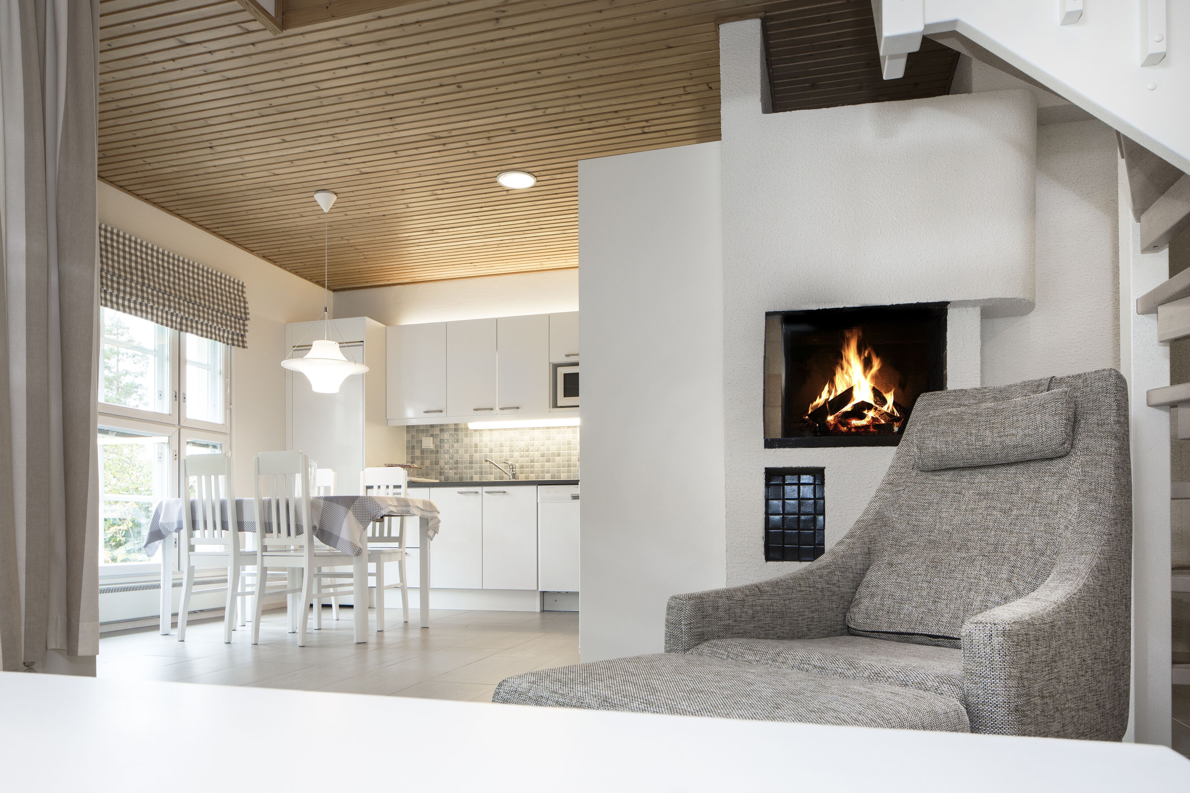 Apartment, 1 Bedroom, Sauna (52,5 m2) | Private kitchen | Fridge, microwave, stovetop, coffee/tea maker