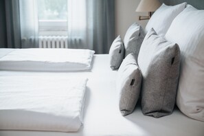 Habitación básica doble, 1 cama King size, vista al río | Caja de seguridad en la habitación y espacio para trabajar con laptop
