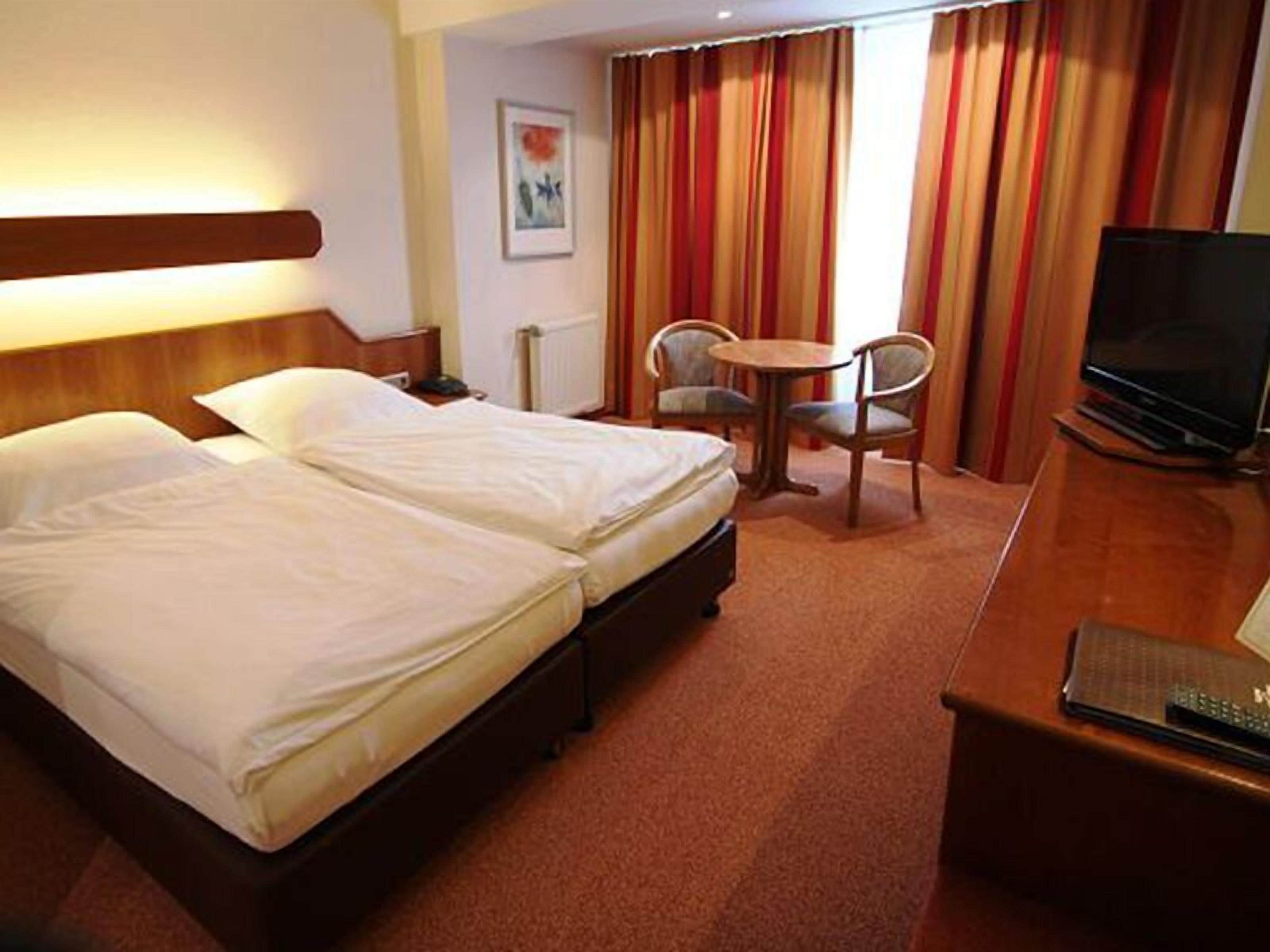 double room | desk, laptop workspace, blackout curtains, iron/ironing board