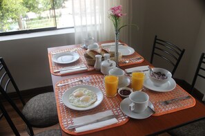 Free daily full breakfast