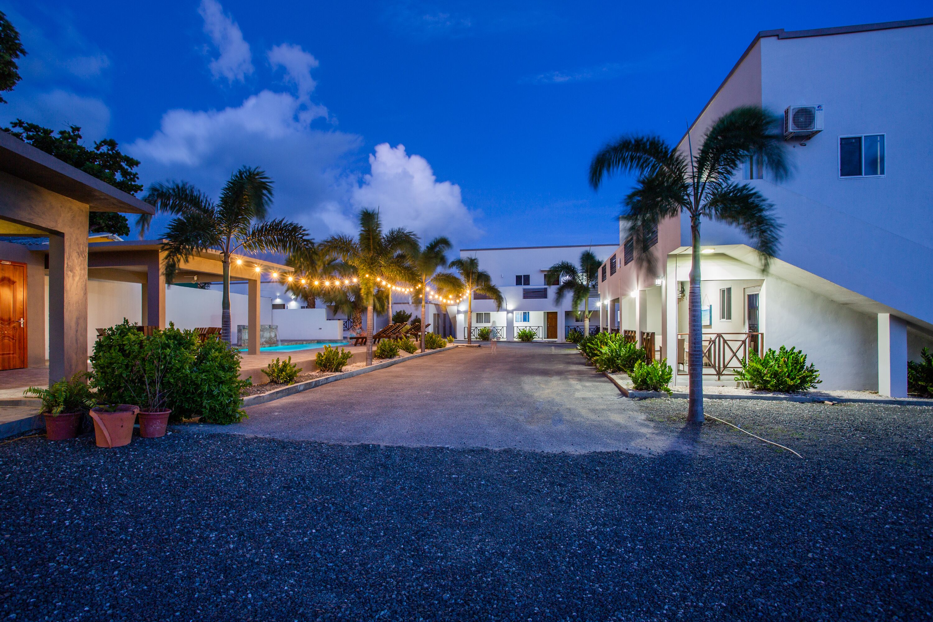 Front of property – evening/night