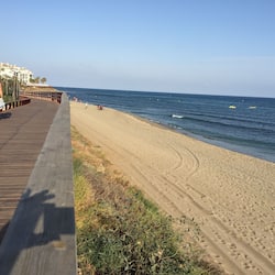 On the beach, white sand, beach bar