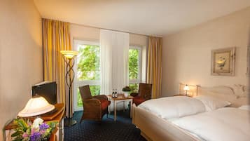 Desk, free WiFi, bed sheets