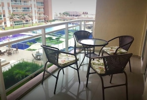 Panoramic Apartment, 2 Bedrooms, Partial Sea View, Poolside | Terrace/patio - Temporada Vg Fun Fortaleza (Fortaleza)