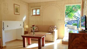 Family Suite, 1 Bedroom | Living room | 32-inch LCD TV with satellite channels, TV - Neve Hagar (Emek Izrael)