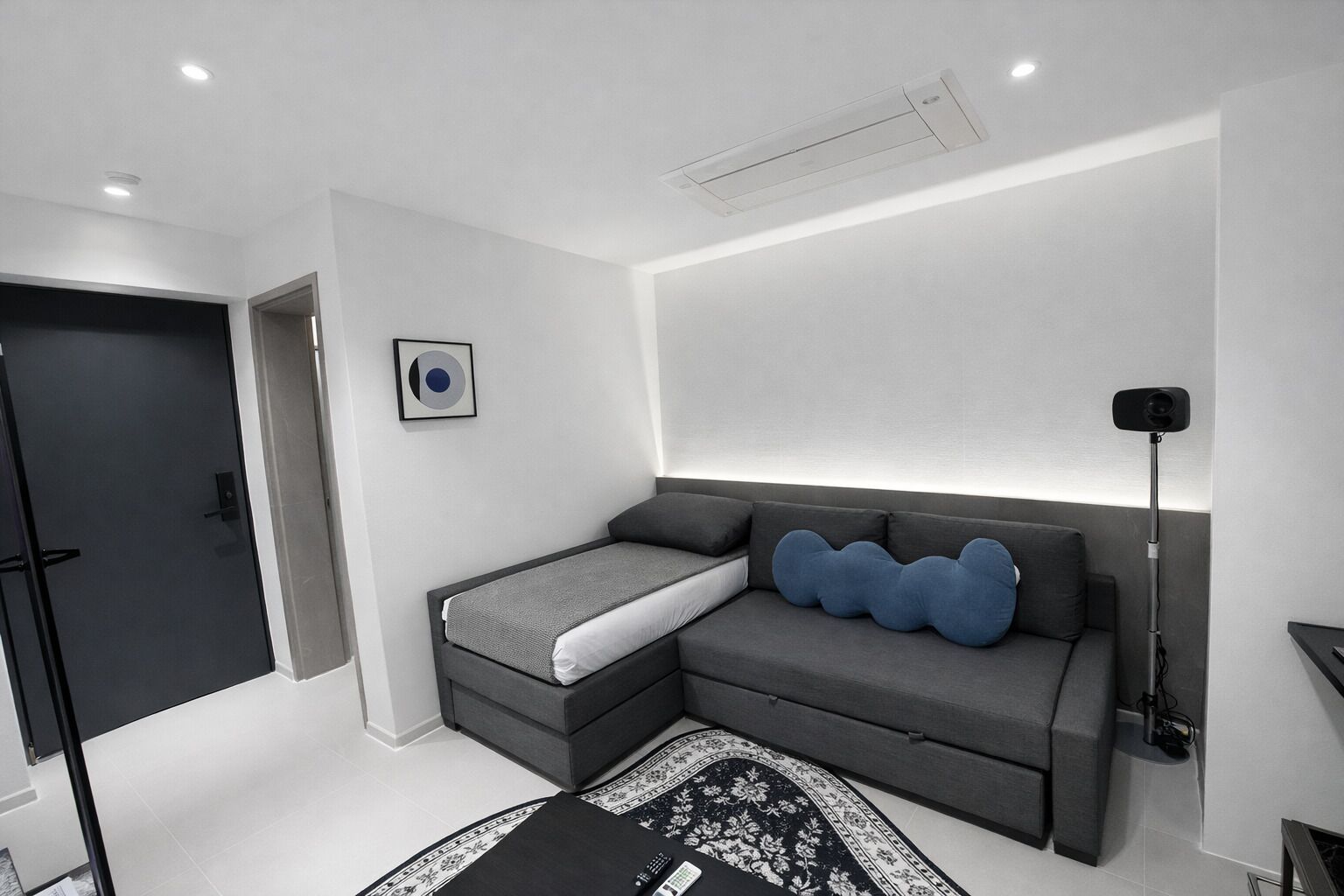 Deluxe Sofa Bed Black | Individually decorated, laptop workspace, free WiFi, bed sheets