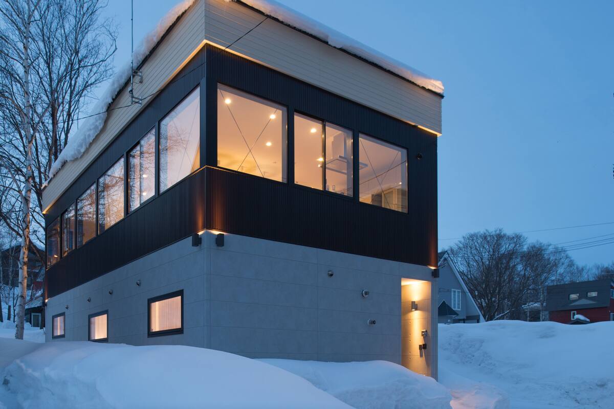 Luxury Chalet, 3 Bedrooms, Kitchen, Mountain View | Front of property – evening/night