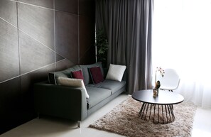 Deluxe Apartment, 2 Bedrooms, Kitchen, City View | 1 bedroom, premium bedding, desk, iron/ironing board