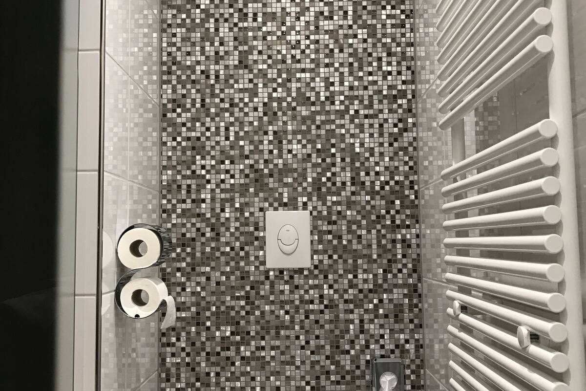 comfort double room | bathroom | shower, free toiletries, hair dryer, towels