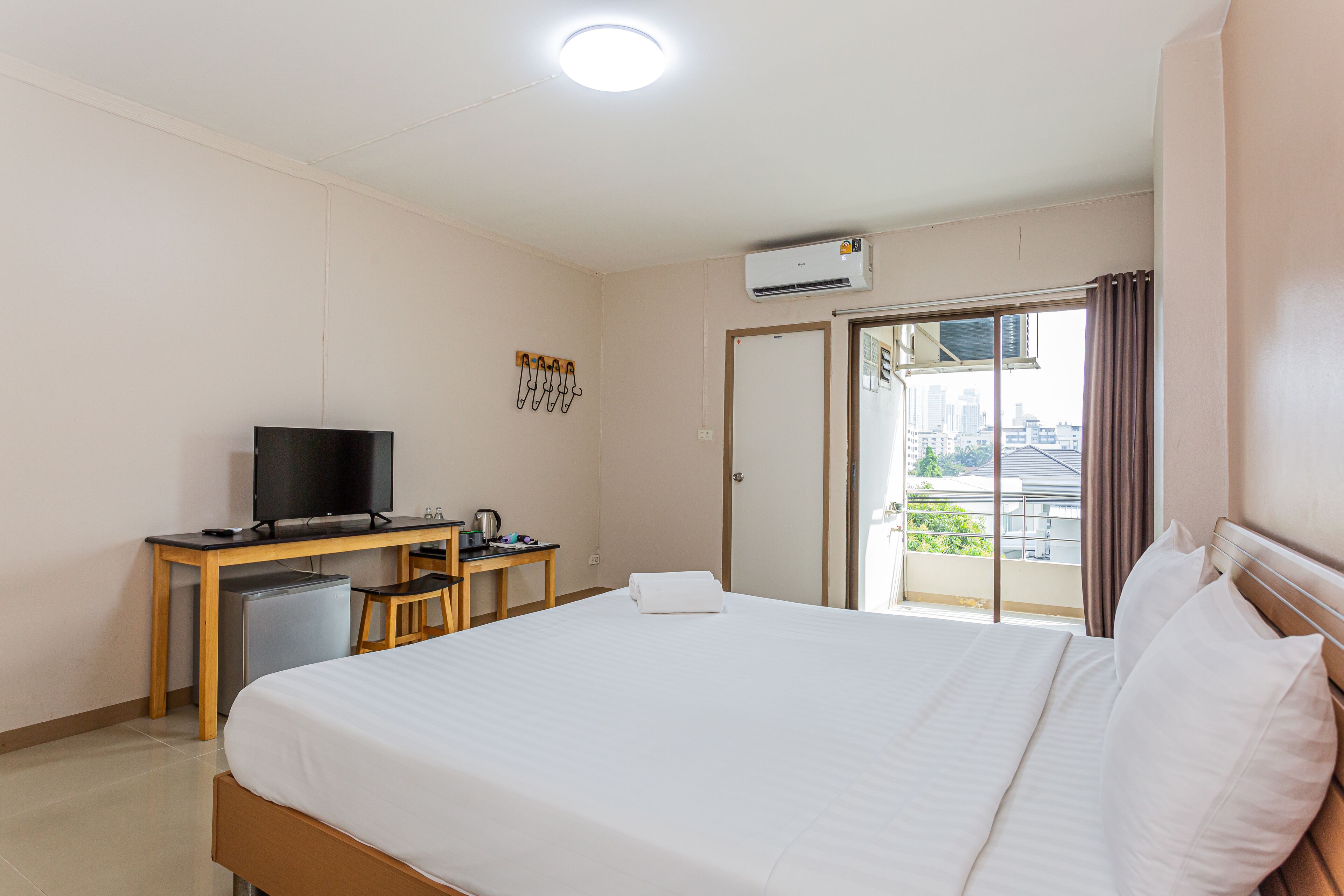 superior double room with balcony | desk, laptop workspace, blackout curtains, free wifi