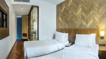 Deluxe Twin bed | Insonorización, wifi gratis y ropa de cama