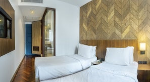 Deluxe Twin bed | Soundproofing, free WiFi, bed sheets - THE Posh Phayathai (Bangkok)