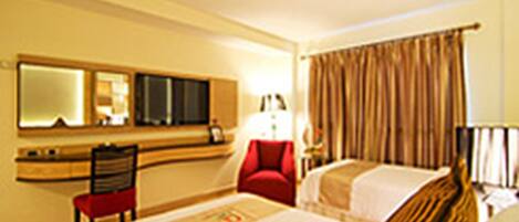 Minibar, in-room safe, desk, blackout curtains