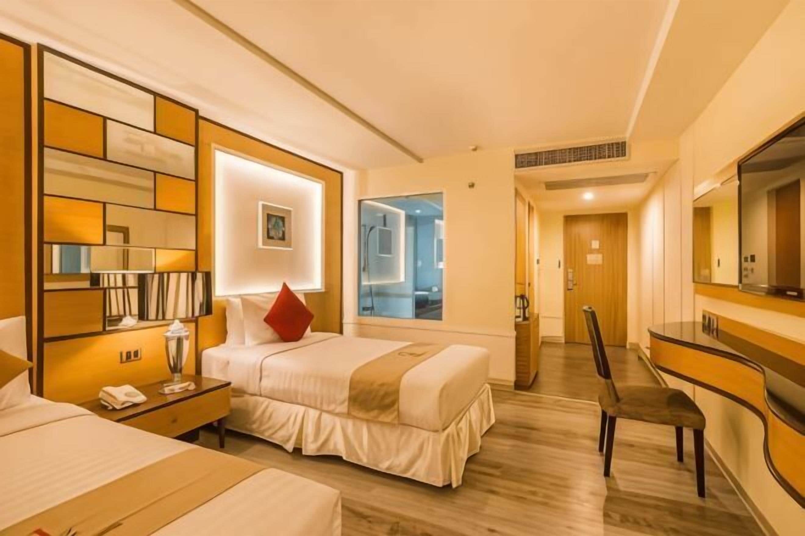 Minibar, in-room safe, desk, blackout curtains