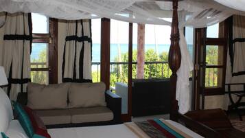 Double Room, Balcony, Ocean View (Zawadi) | In-room safe, free WiFi, bed sheets