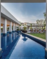 2 outdoor pools, pool umbrellas, sun loungers