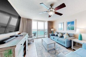 Suite, 3 Bedrooms, Hot Tub, Beach View (Bahama Sands 1203) | Living area - EQC Hotel 662 (Chicago)