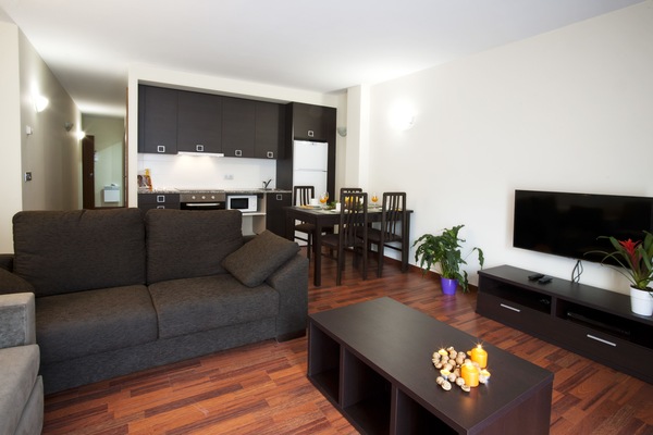 Leilighet – superior | Oppholdsområde | Flatskjerm-TV og DVD-spiller