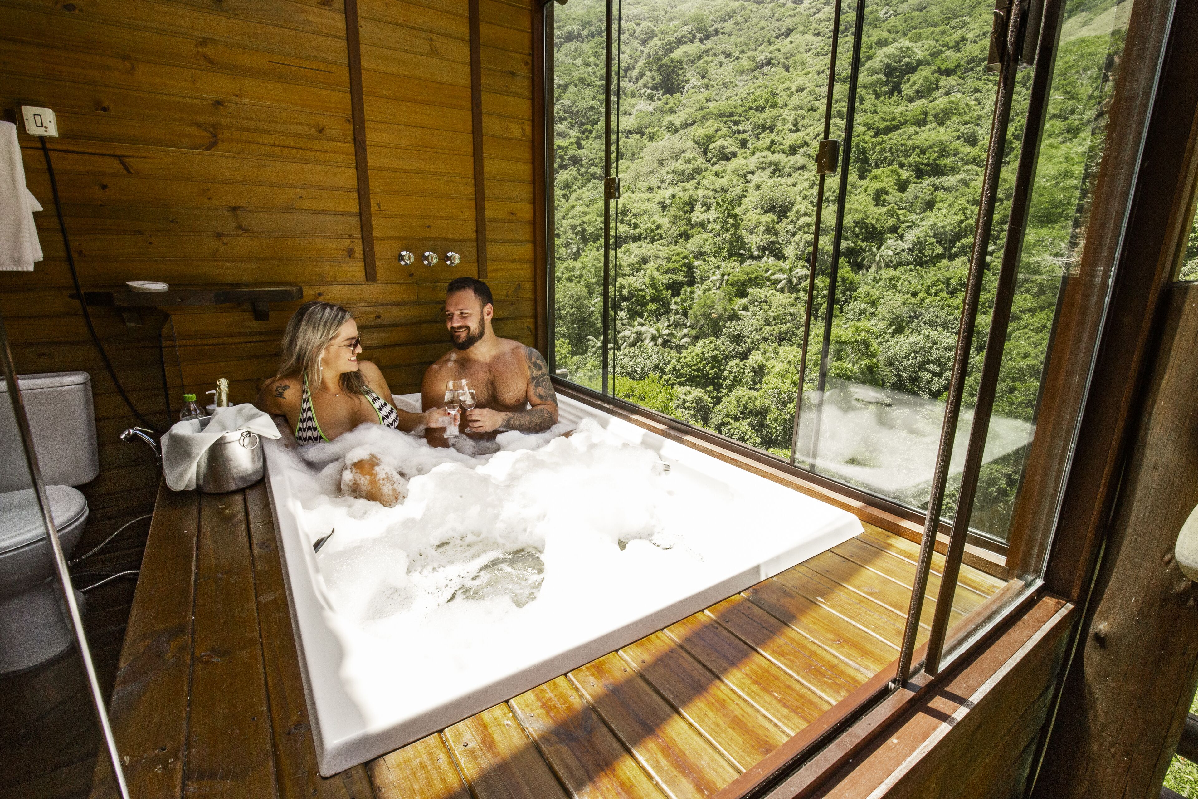 Chalé superior, banheira de imersão | Banheira de hidromassagem particular